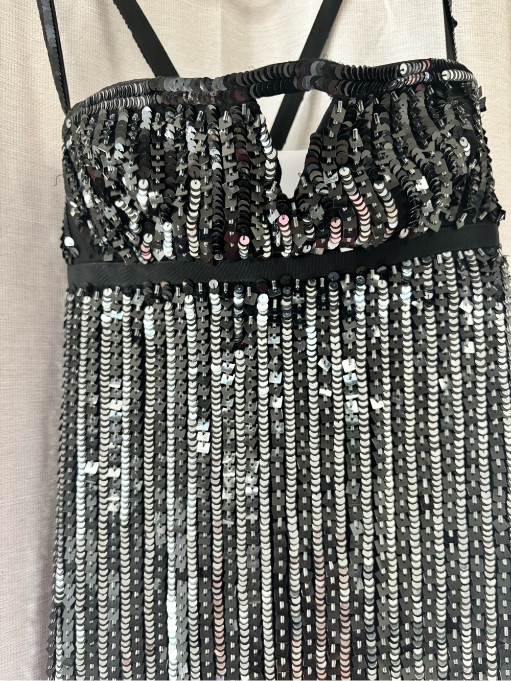 Black sequin Celine cocktail dress - Picture 2 of 8
